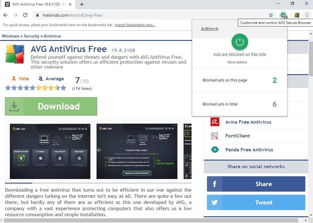 free avg without zen