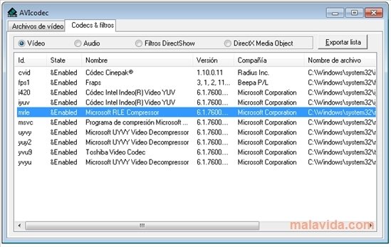 avi codec for windows 10