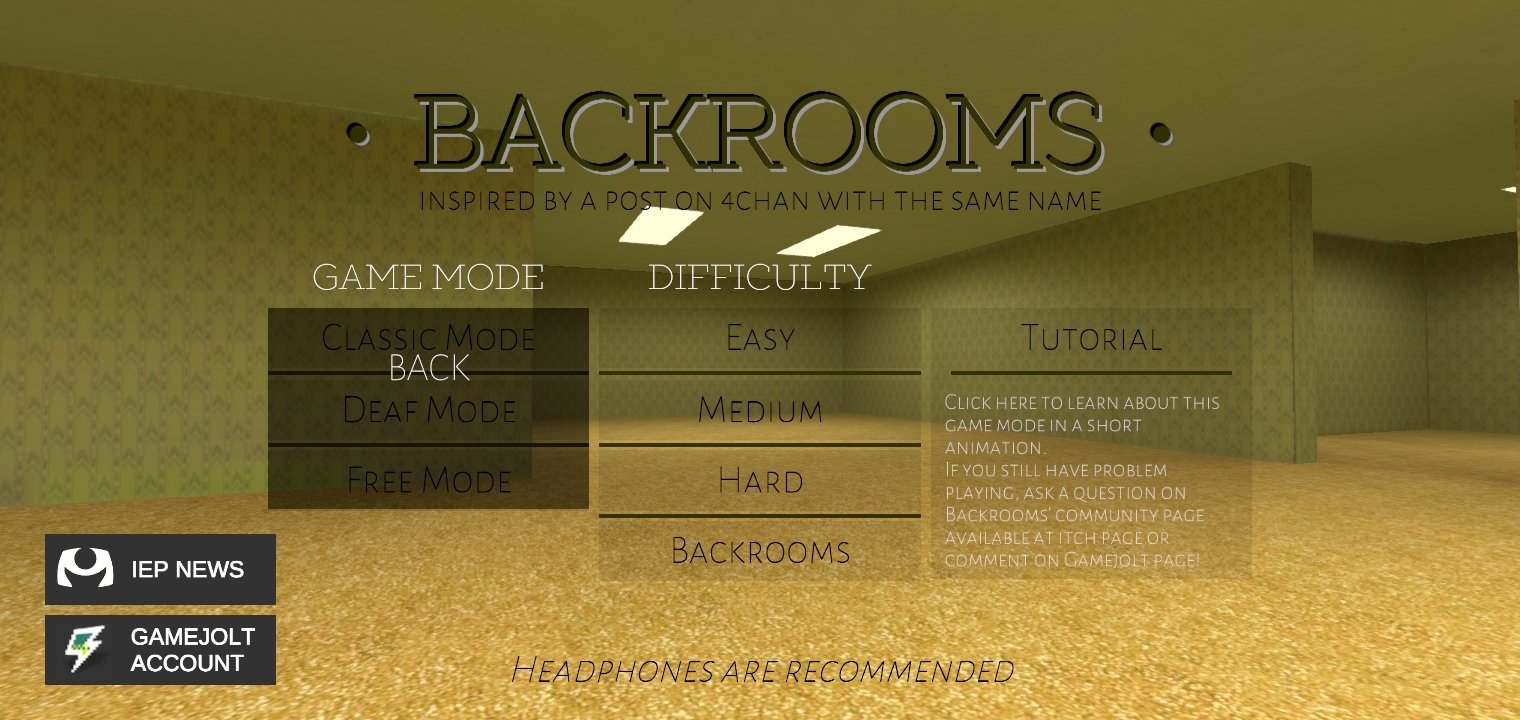 Backrooms 1.6.0 - Скачать для Android APK бесплатно