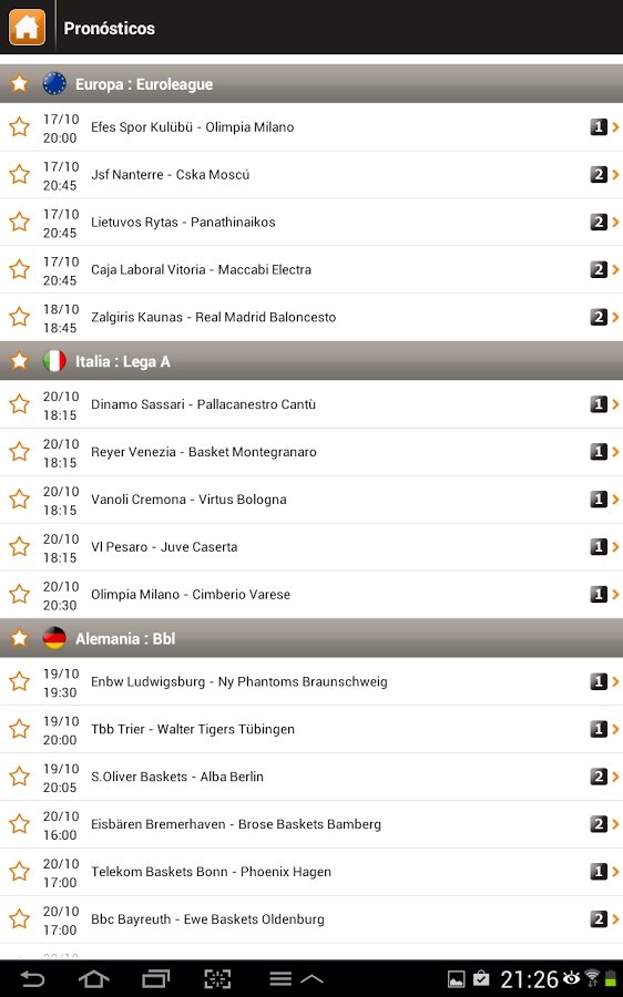 Euroleague live store scores