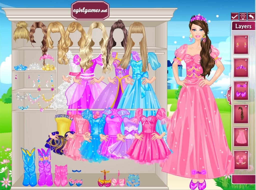 Princess barbie dress up games free on sale online