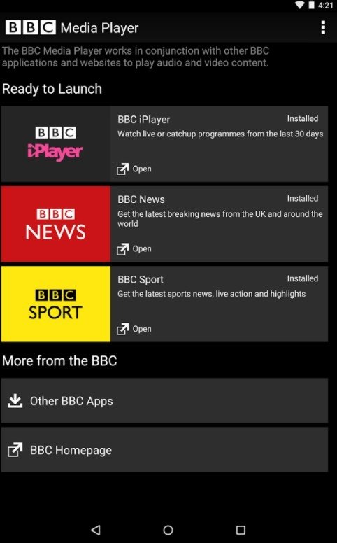 BBC Media Player Android 