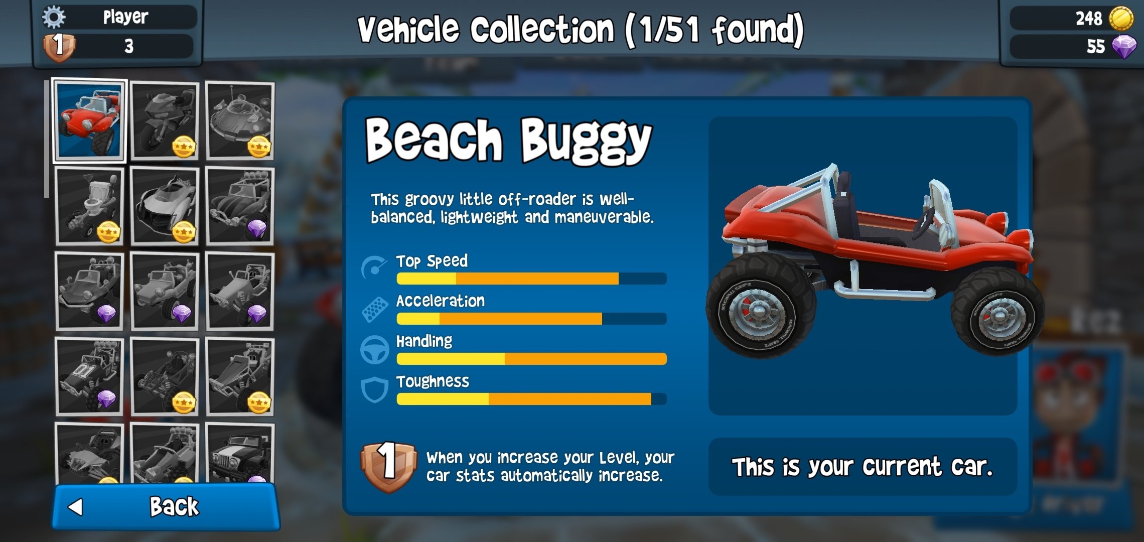 tesla beach buggy racing 2 exits when door opens