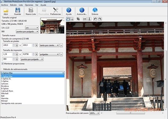 BenVista PhotoZoom Pro 8.1.0 - PC用ダウンロード無料