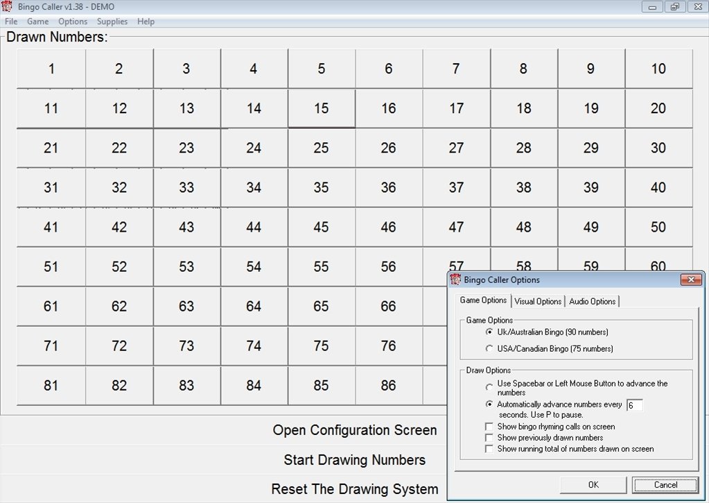 Bingo ticket template