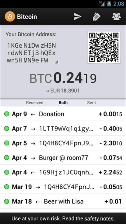 bitcoin wallet programa android prekybos centras priima bitcoin