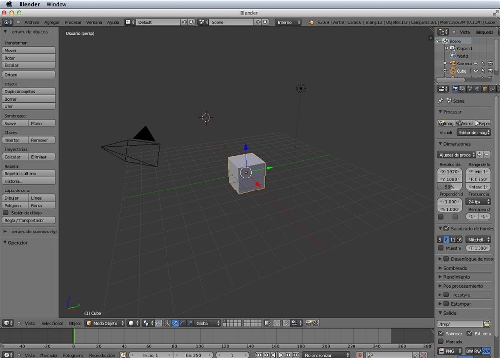 blender on mac osx