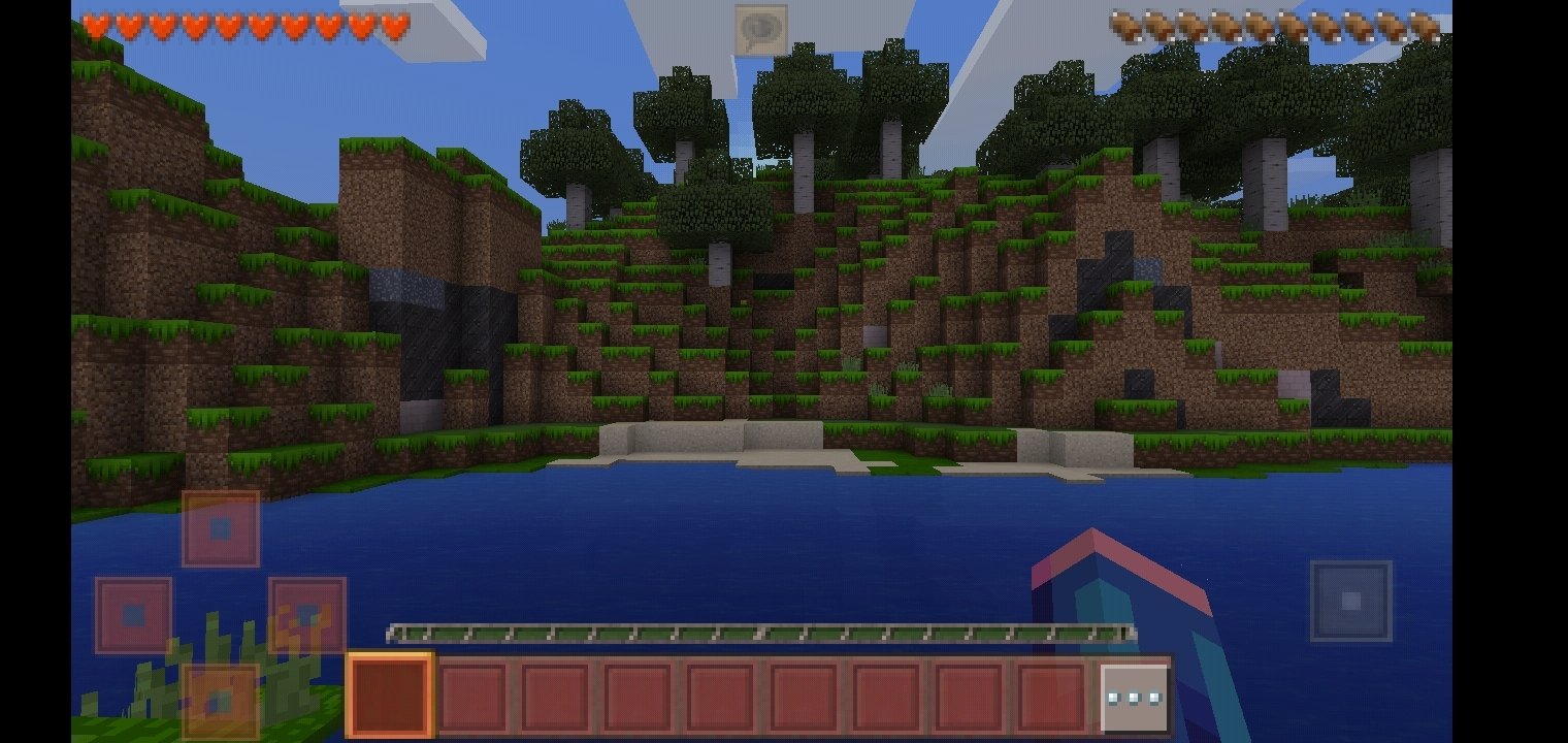 Picture of a blocky earth, minecraft style