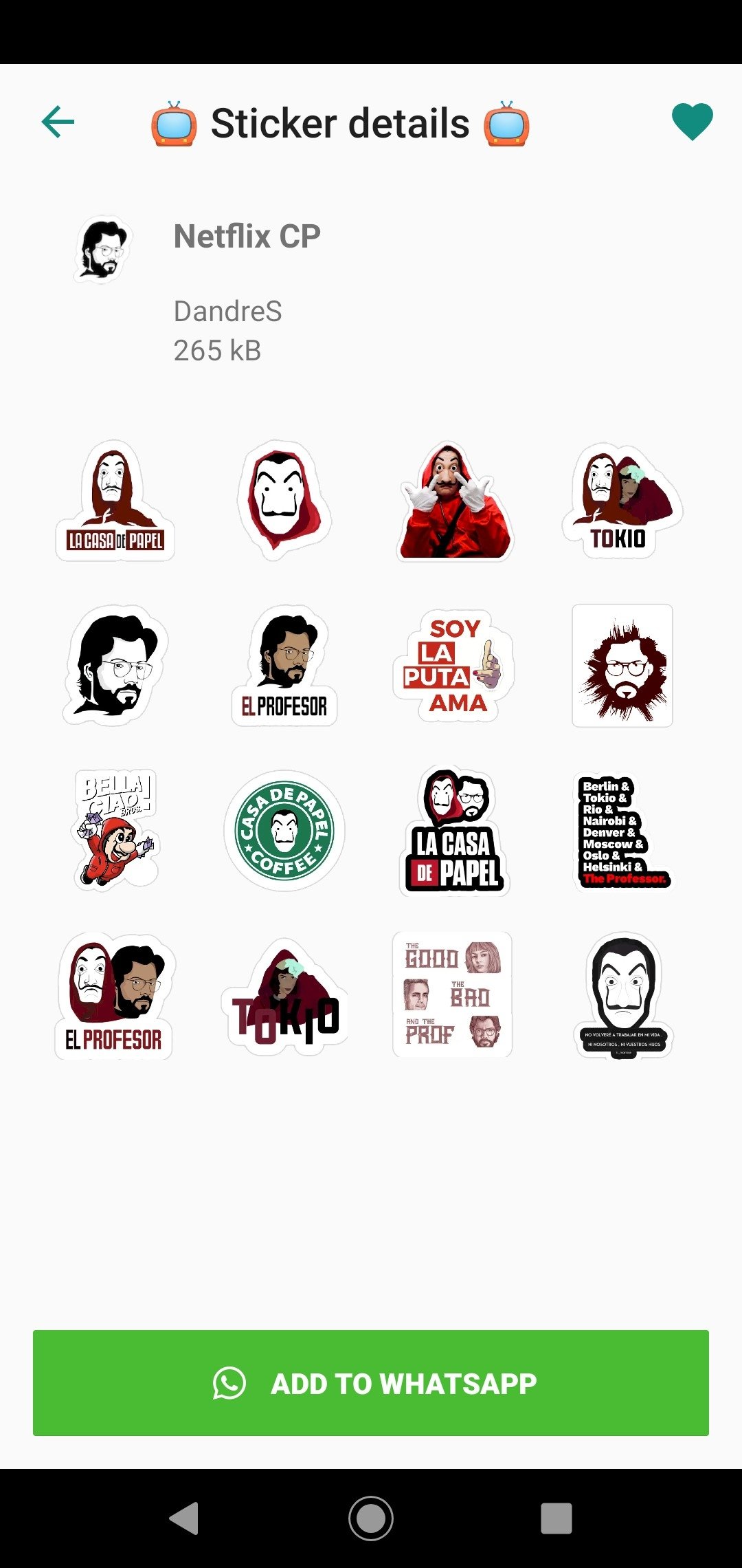 Casa de Papel Stickers 1.0.1 - Descargar para Android APK 