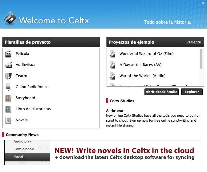 celtx software for mac