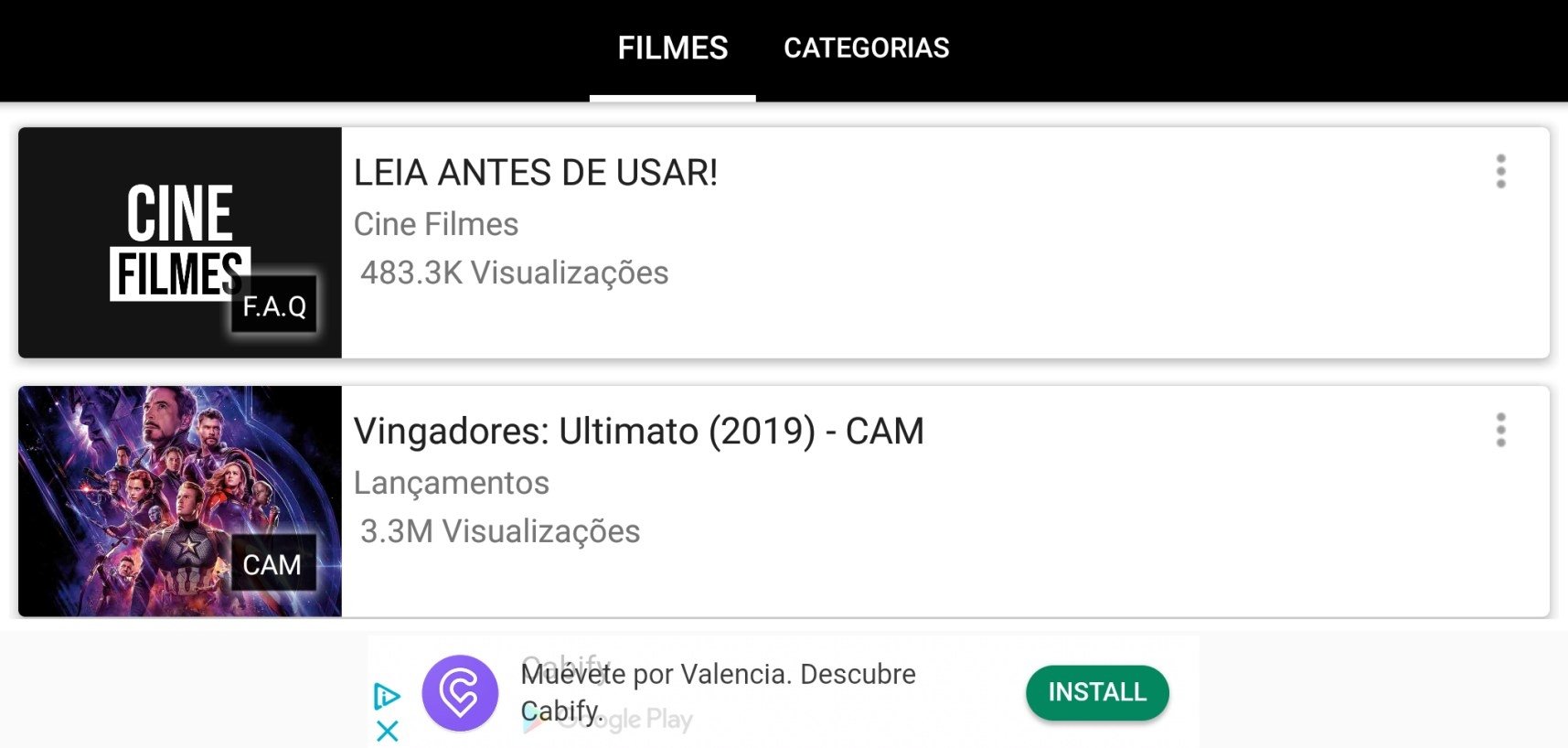 Projetocine: Filmes Series para Android - Download