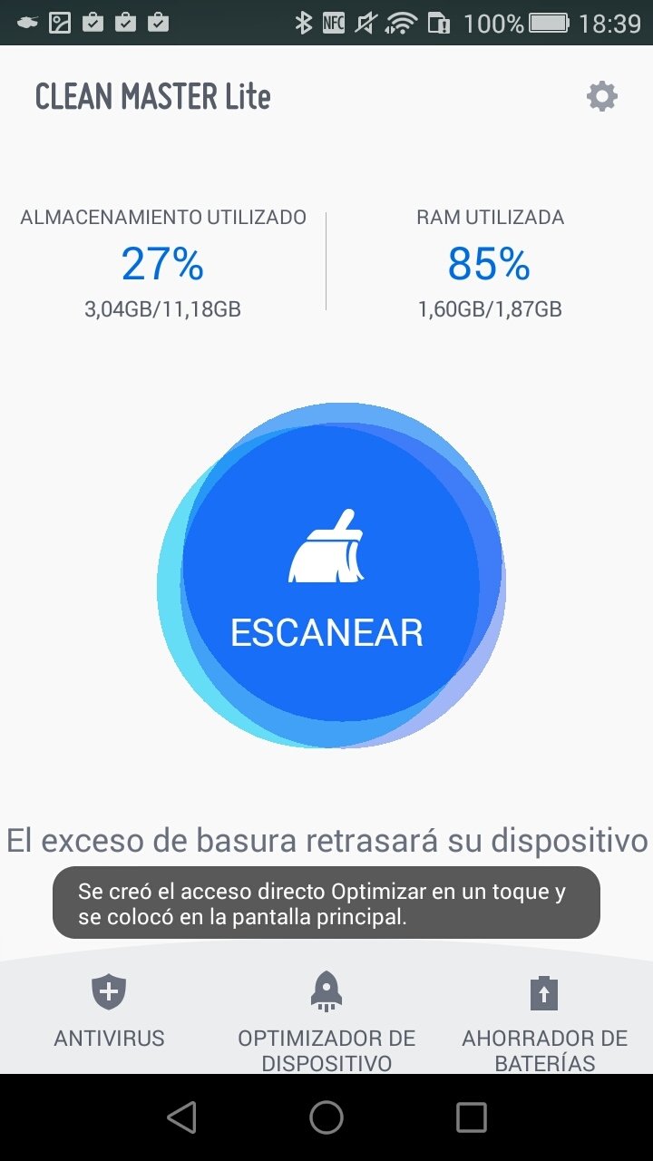 Limpia y libera espacio en tu Android gratis con Clean Master 