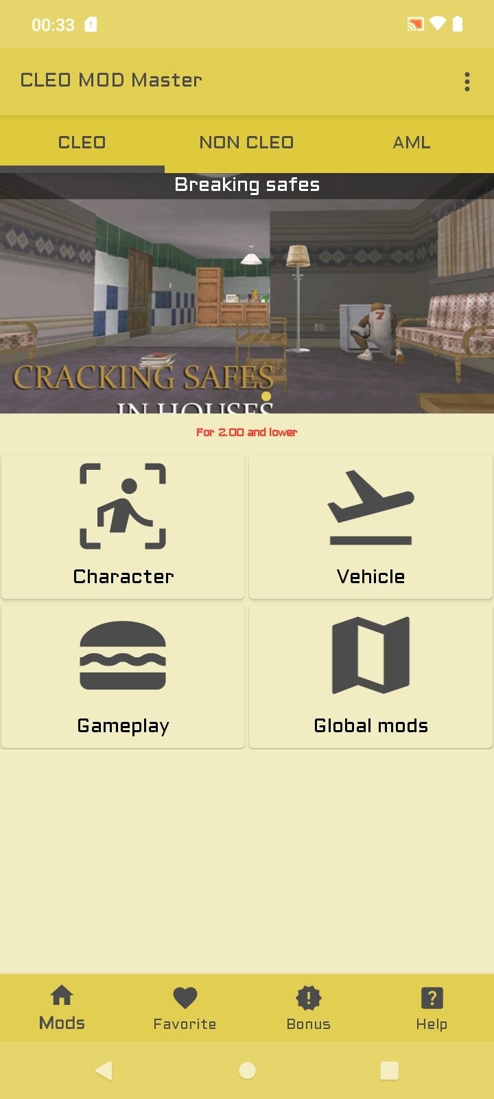 use cleo menu in gta sa