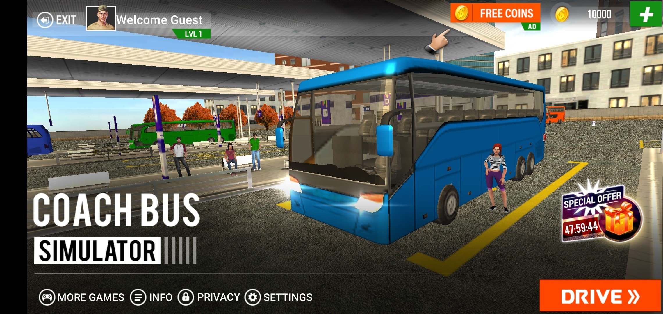 coach bus driving simulator 2018