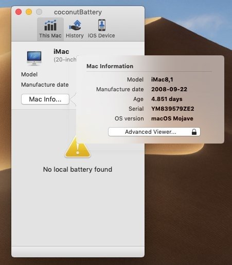 coconutBattery - Download for Mac Free