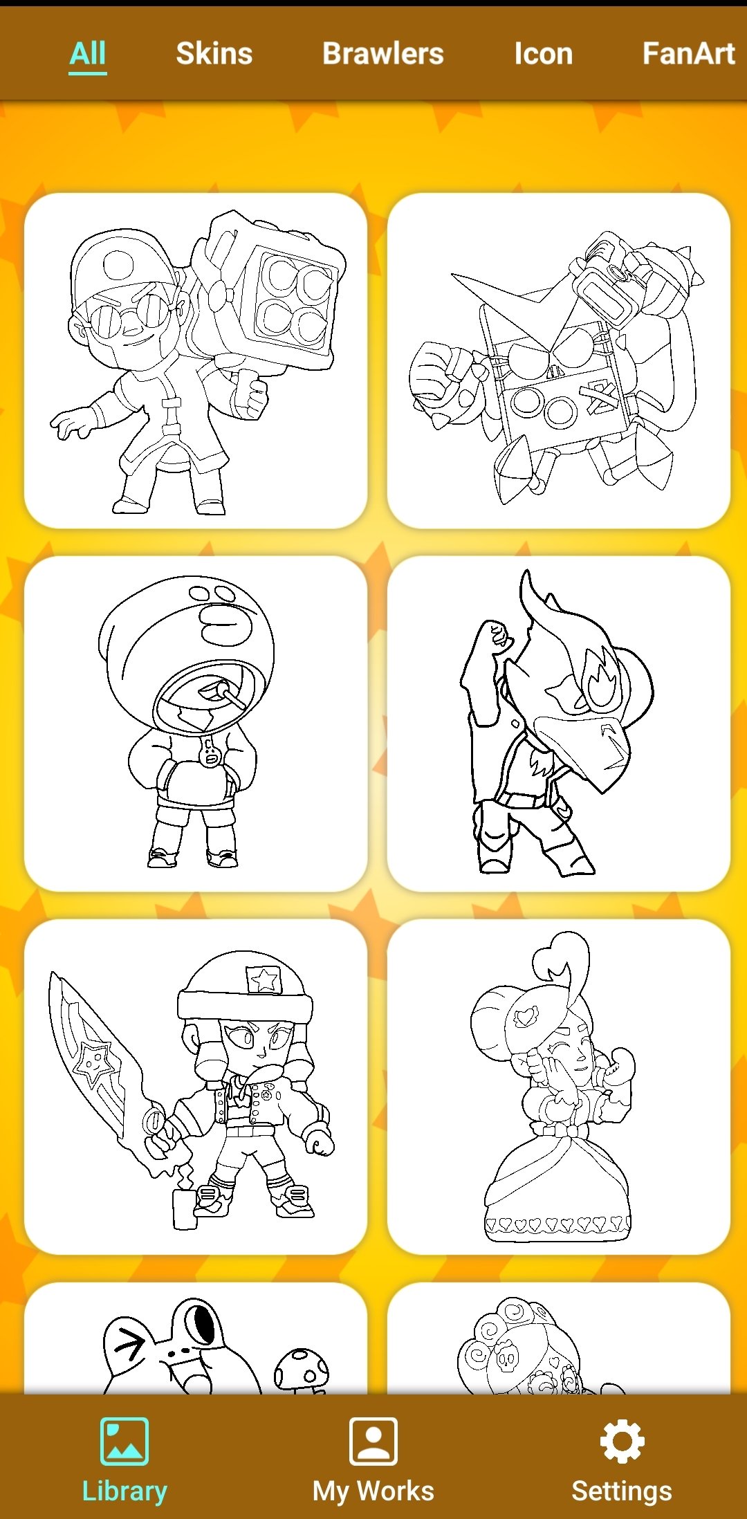 Coloring For Brawl Stars 6 Telecharger Pour Android Apk Gratuitement - dessin arme brawl star