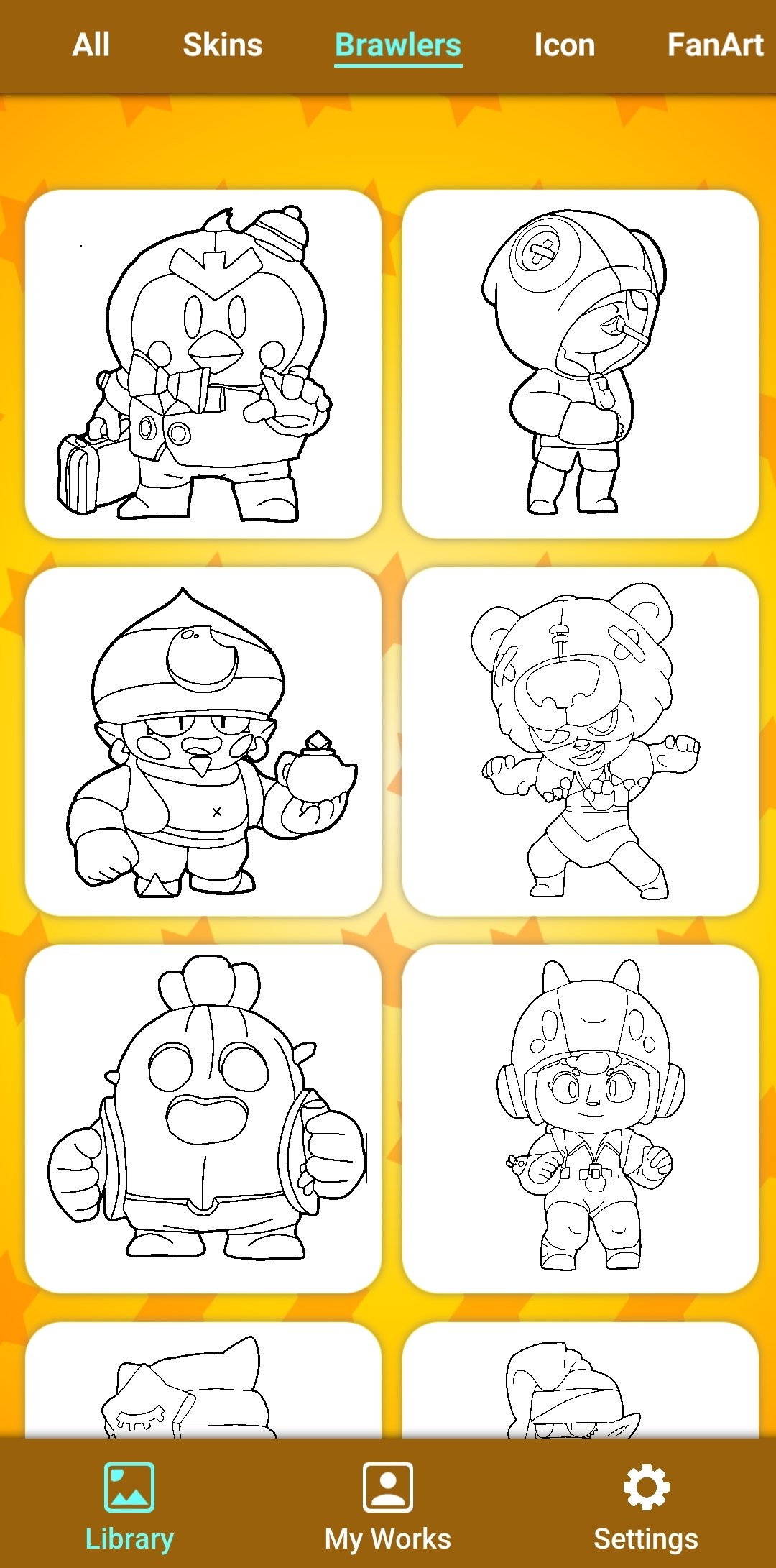 Coloring For Brawl Stars 6 Baixar Para Android Apk Gratis - brawl stars imageis de todos os personageis para pintar