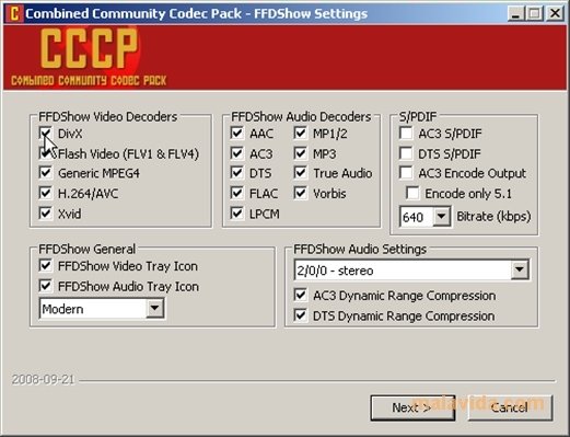 combined regional codec pack 2005