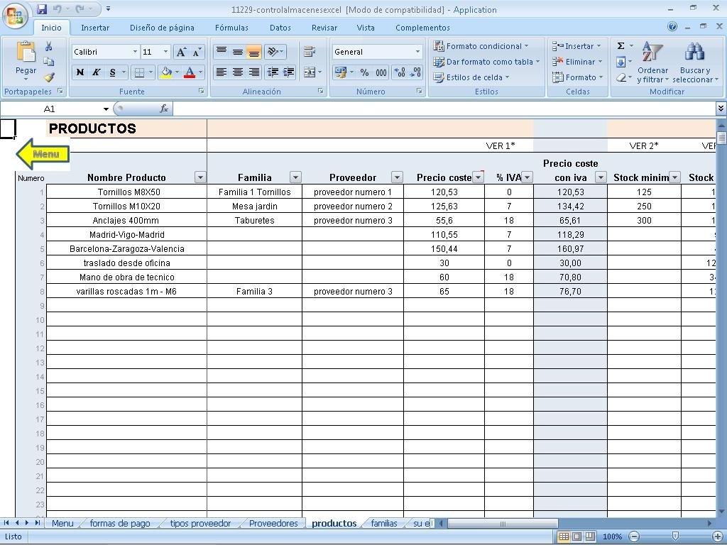 Control De Almacenes E Inventarios Plantilla Excel Gr 2537