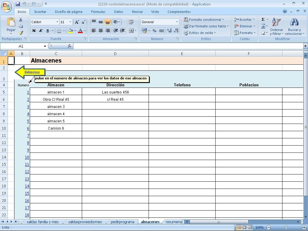 Control varios almacenes Excel Descargar para PC Gratis