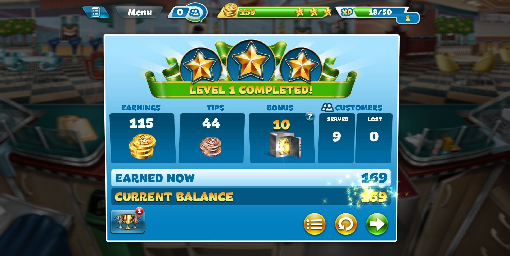 how many tips do you need in cooking fever ice cream level 38