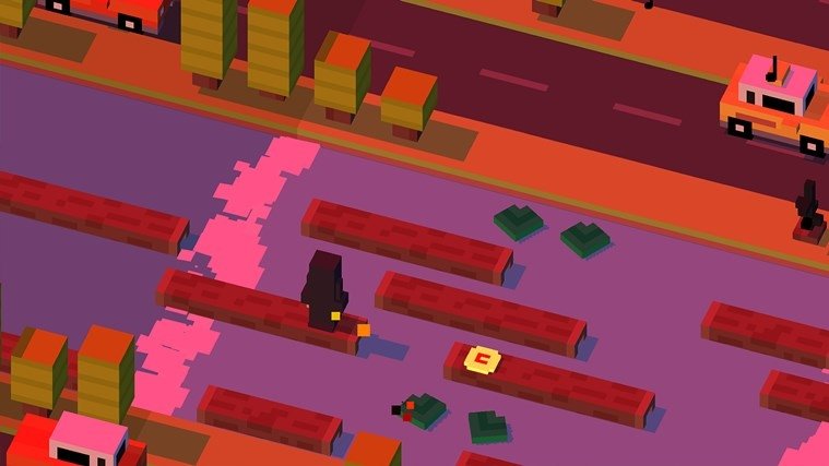 crossy road game over screen