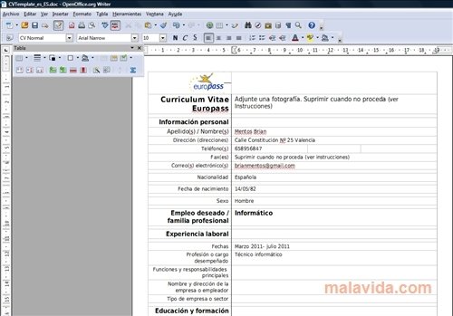 europass cv maker login