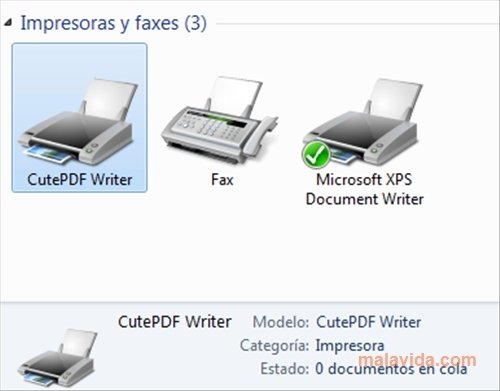 cutepdf printer windows 8