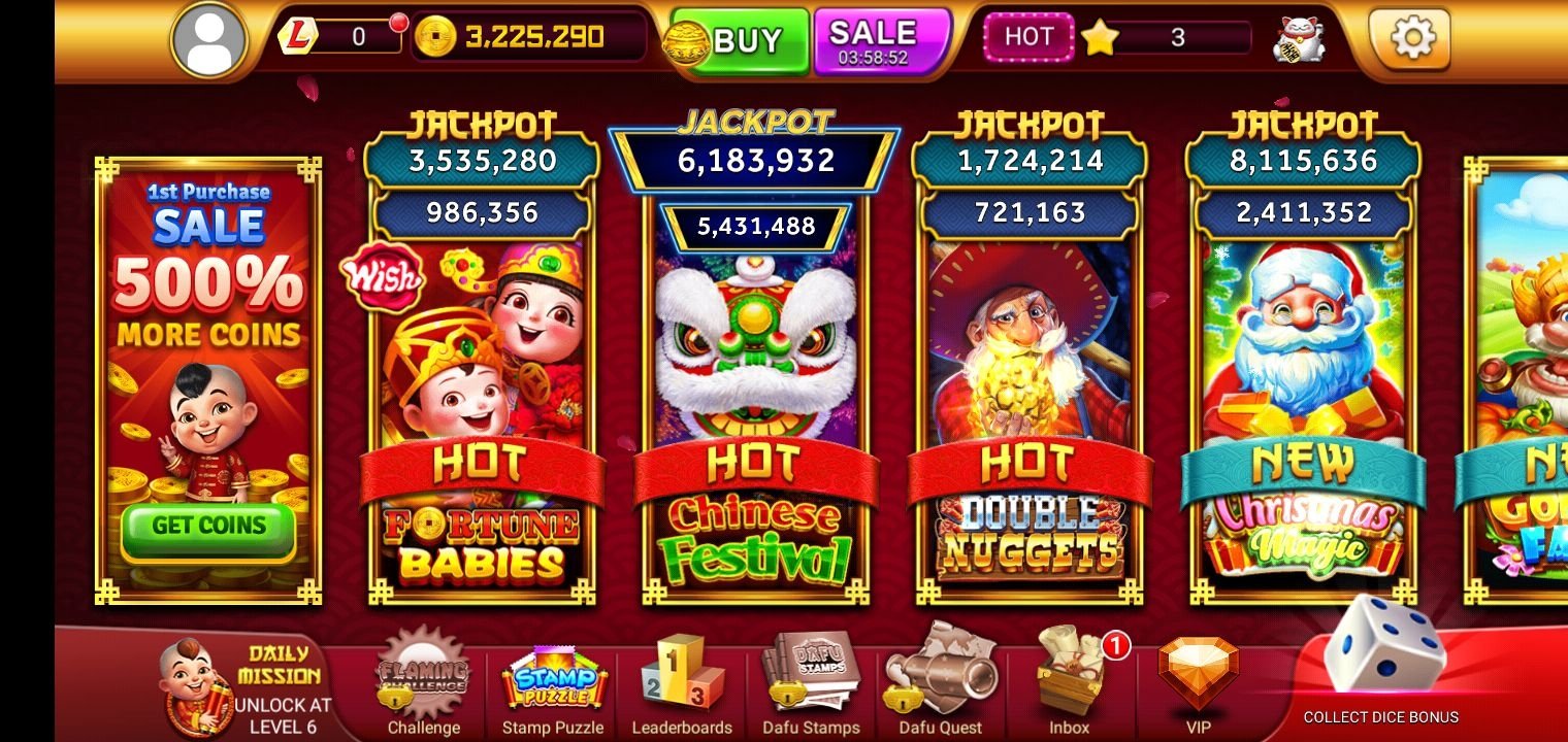Dafu casino free coins