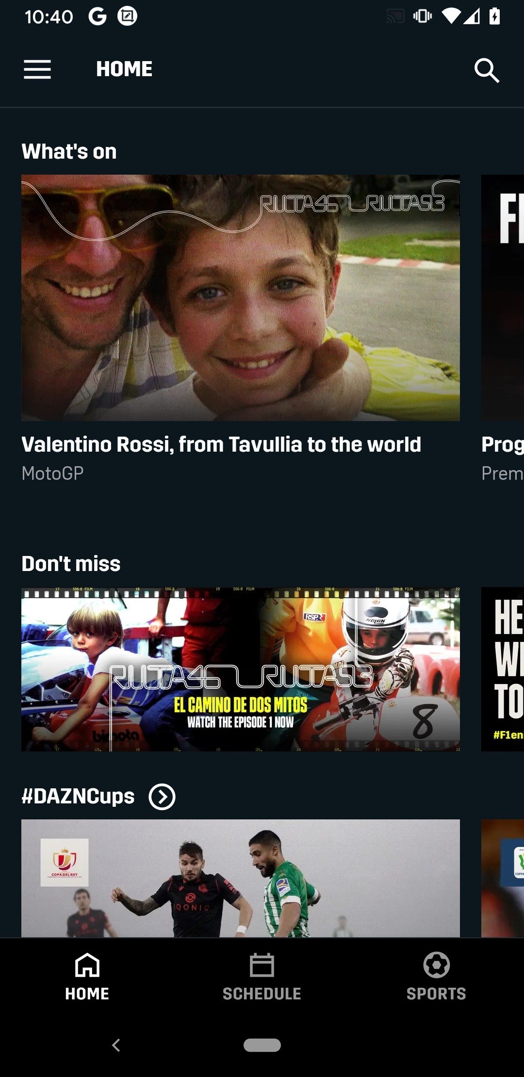 DAZN Android 