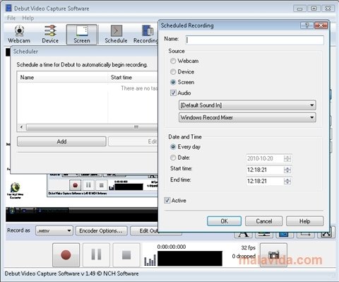 debut video capture and screen recorder software