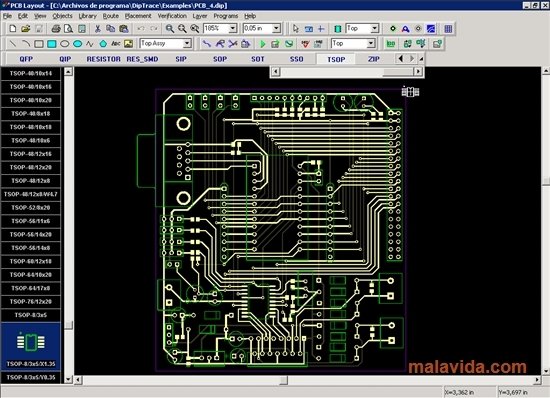 diptrace freeware limitations