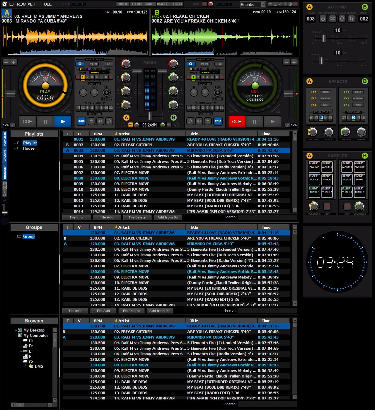 Freake. DJ Mixer Pro. Virtual DJ 7. Virtual DJ 10. P&M PROMIXER.