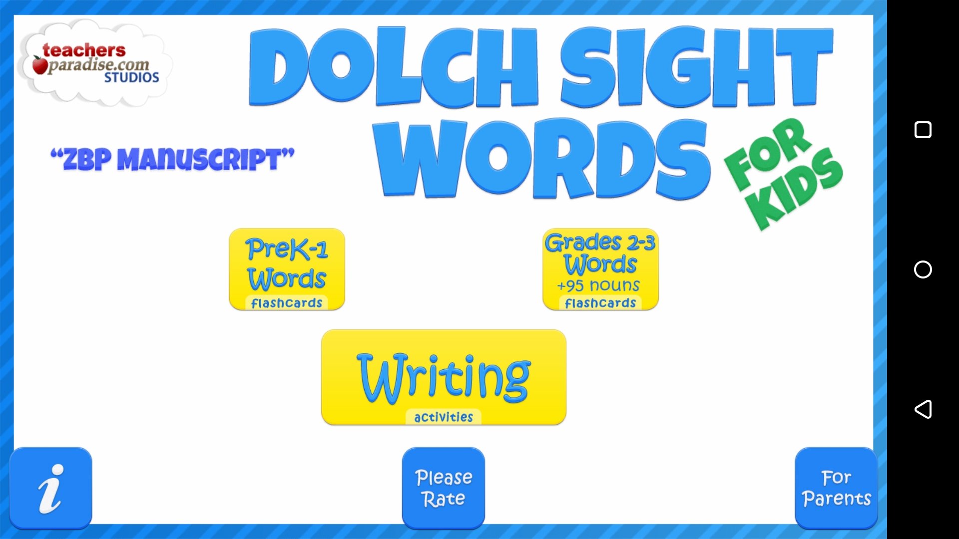 Dolch Sight Words Flashcards Android