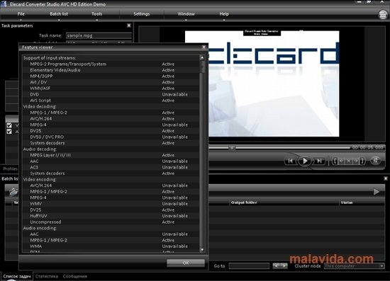elecard avc plugin for progdvb serial