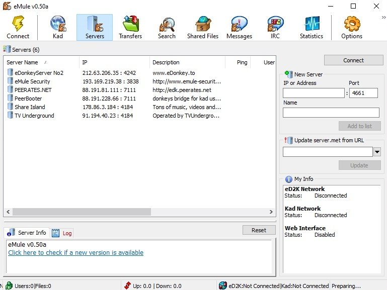 serveur emule 0.50a 2017