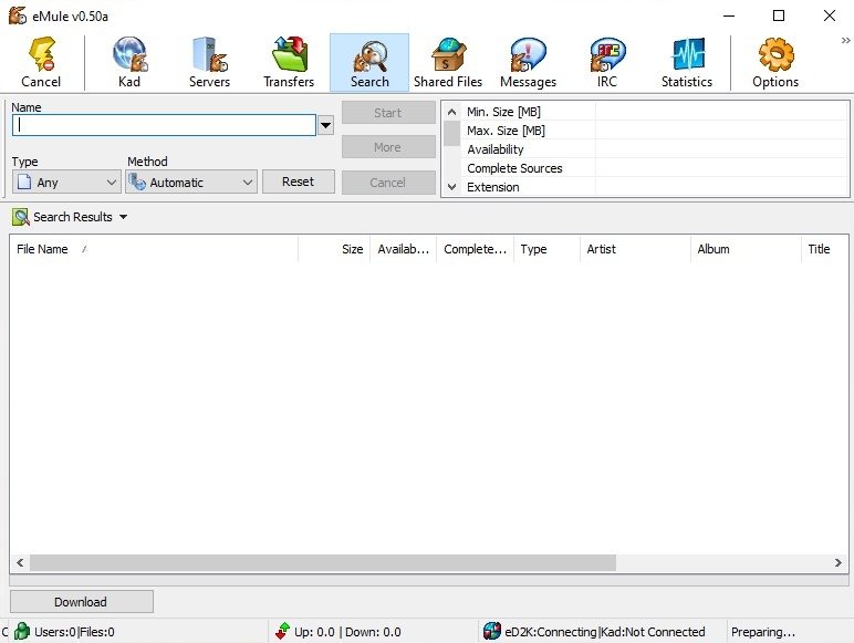 server emule 0.50a