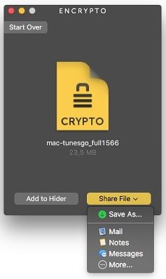 encrypto app vs. filevault