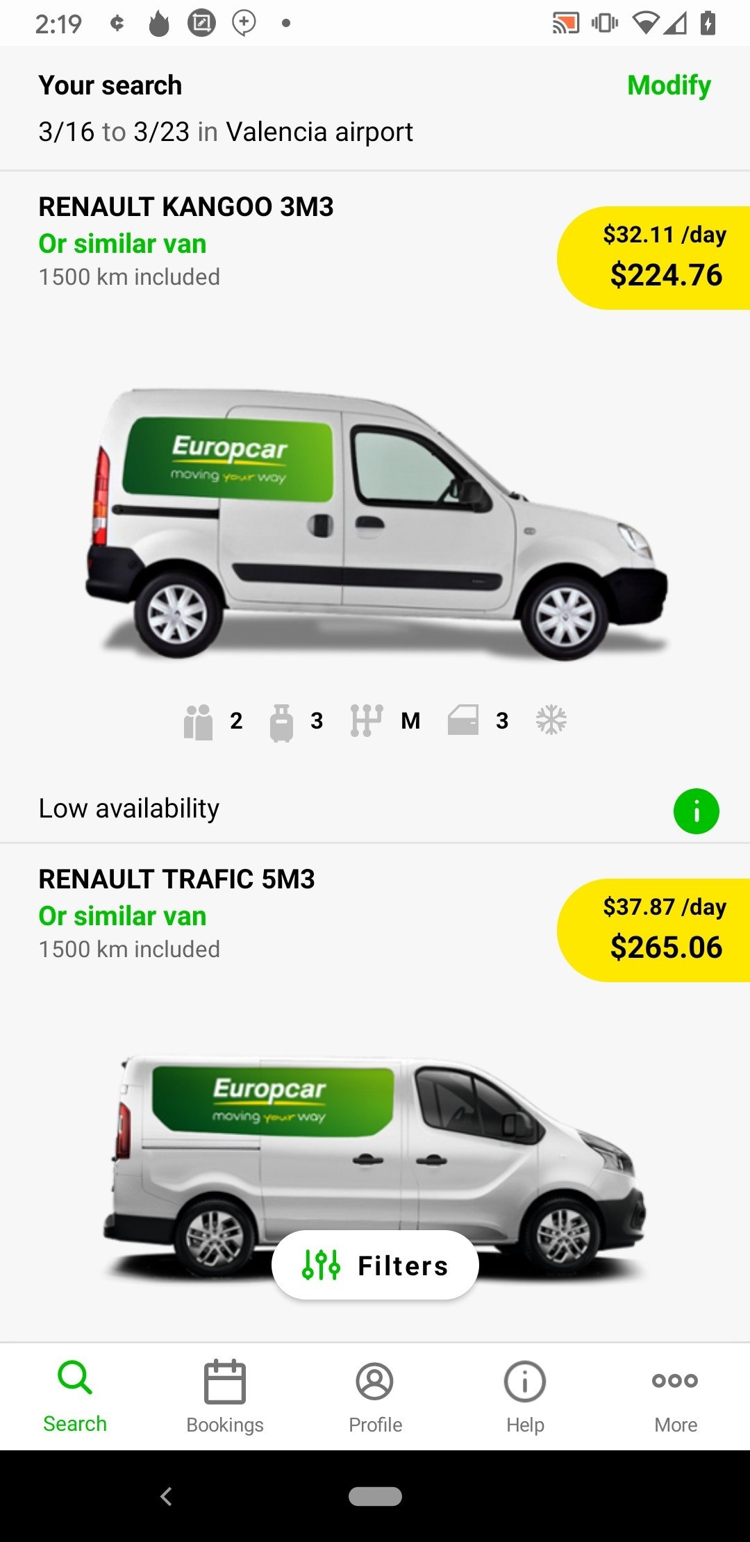 Europcar Android 