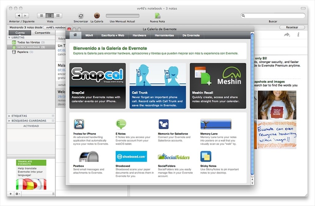 EverNote 10.60.4.21118 download the last version for mac