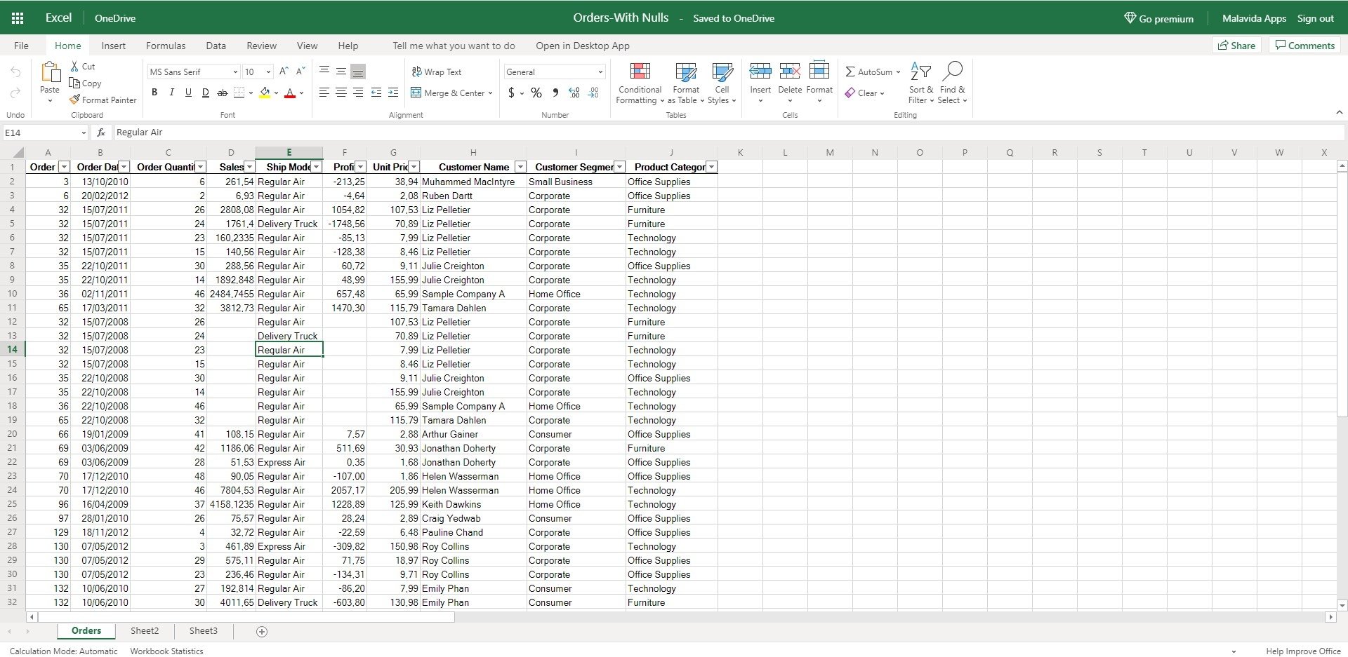 Excel Online (English) - Free