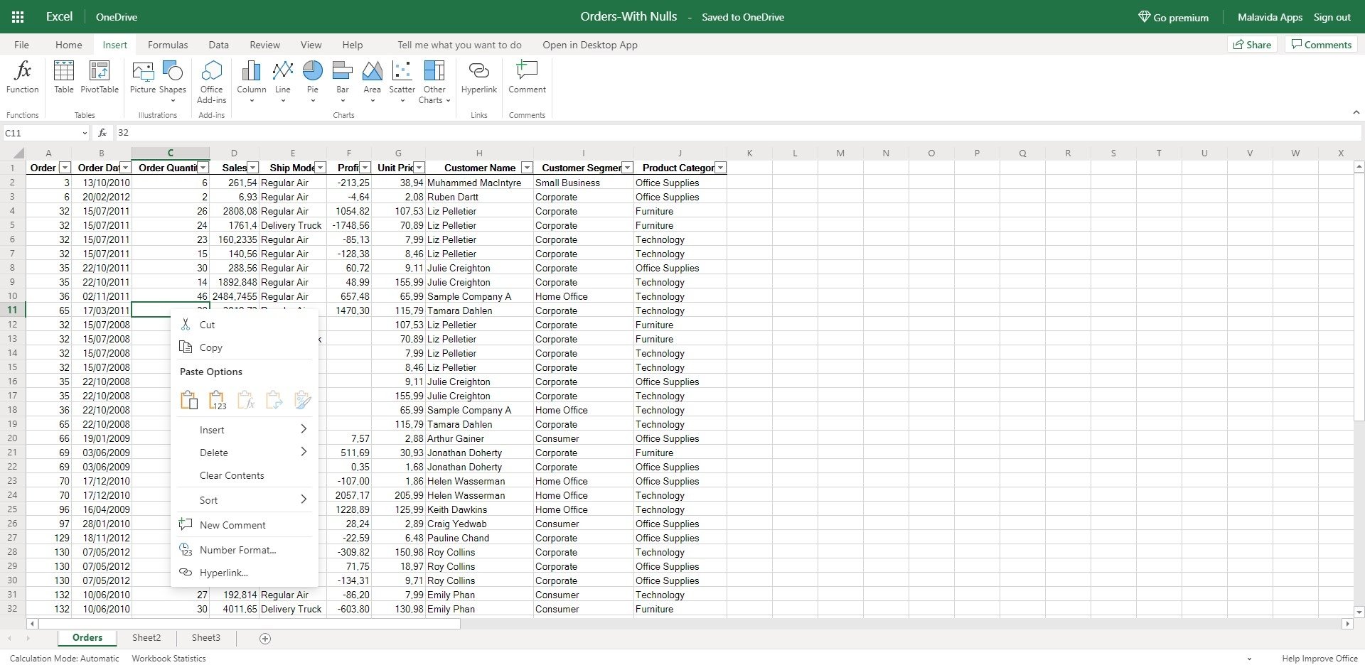 Excel online, free