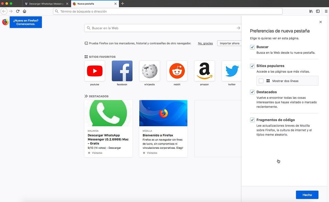 Mozilla Firefox para Mac 10 6 8