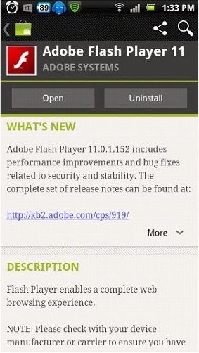 flash player last version for android