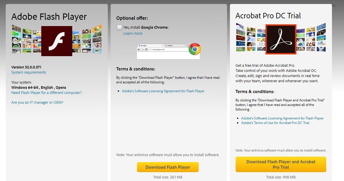 descargar adobe flash player google chrome
