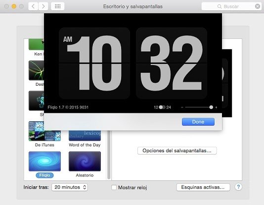 osx flip clock screensaver