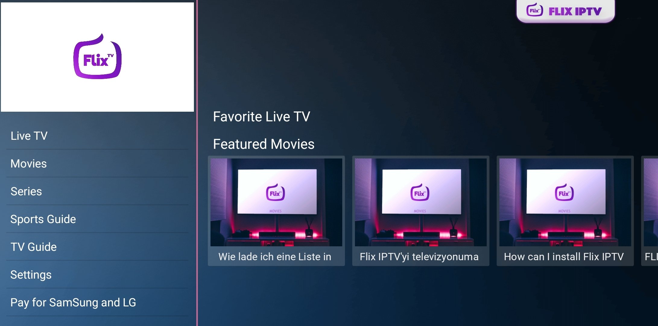 Flix IPTV 3.8 - Скачать для Android APK бесплатно