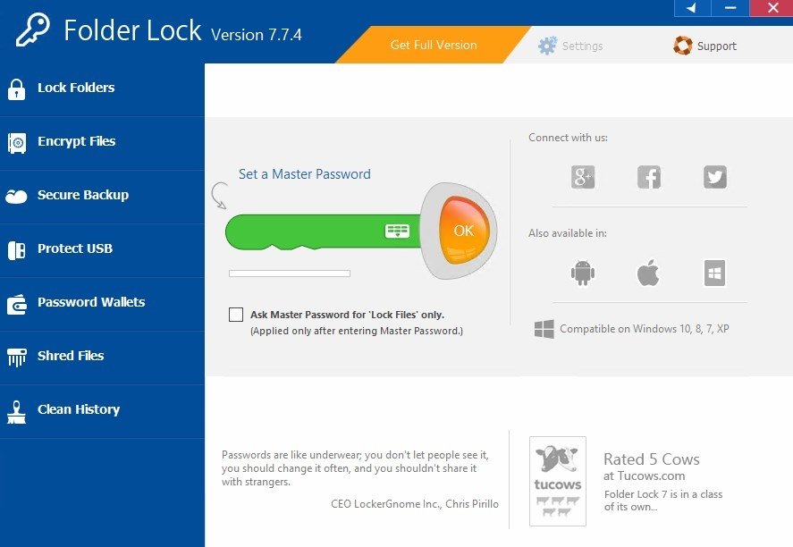 folder lock 7 key online