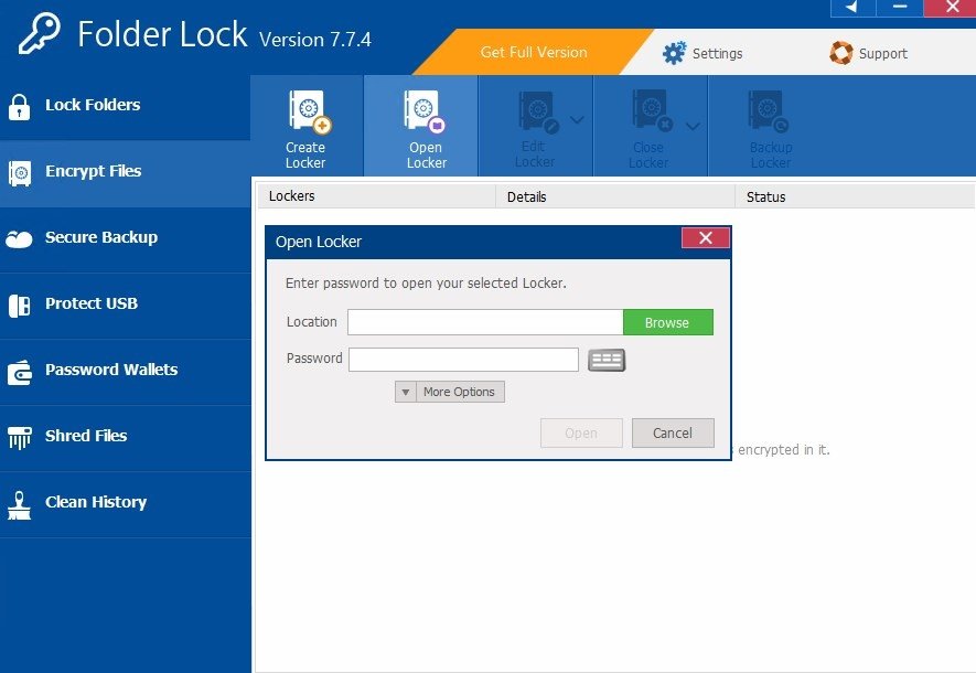 download folder lock key