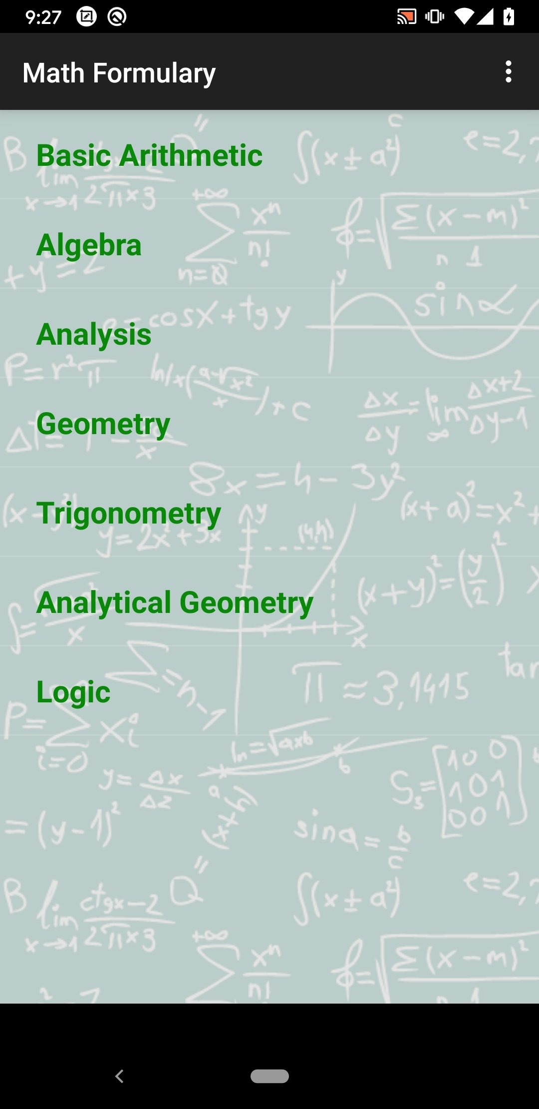 Math Formulary Android